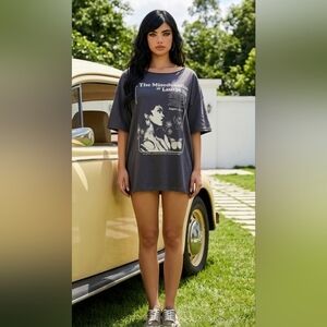 Miseducation Of Lauren Hill Charcoal Graphic Short Sleeve Tee